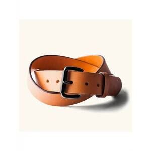 NEW TANNER GOODS men's standard belt in saddle tan/black hardware